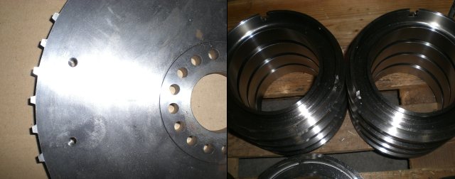 Geared ring ø520 and Seal ø360 aus (Stainless steel, 1.4404)